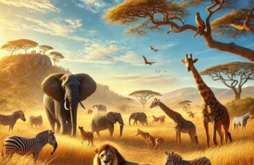 A_breathtaking_safari_scene_in_Africa_featuring_a_